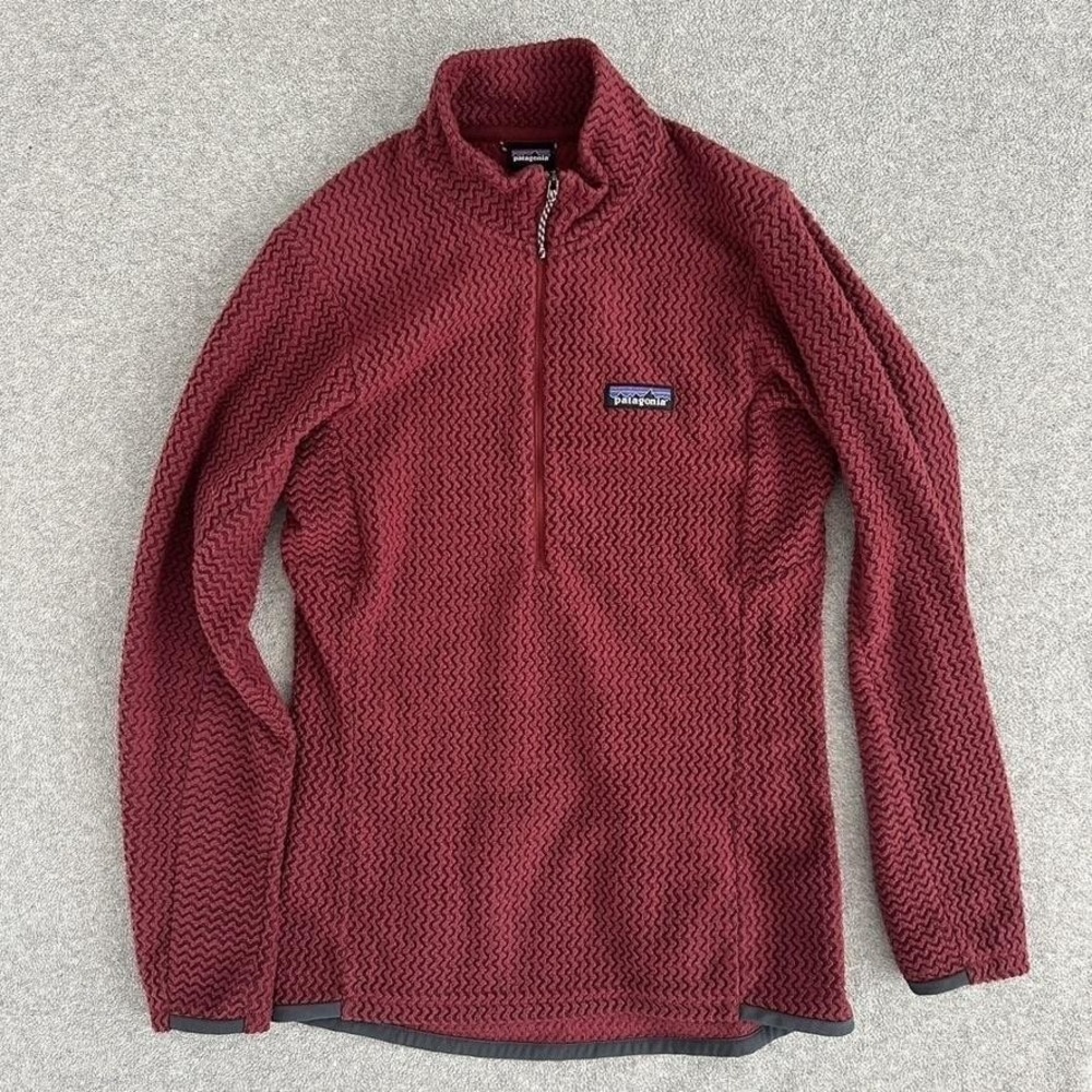 Patagonia R1 Air Pullover Womens XS Zip Neck Fleece Sequoia Red Zigzag 40250